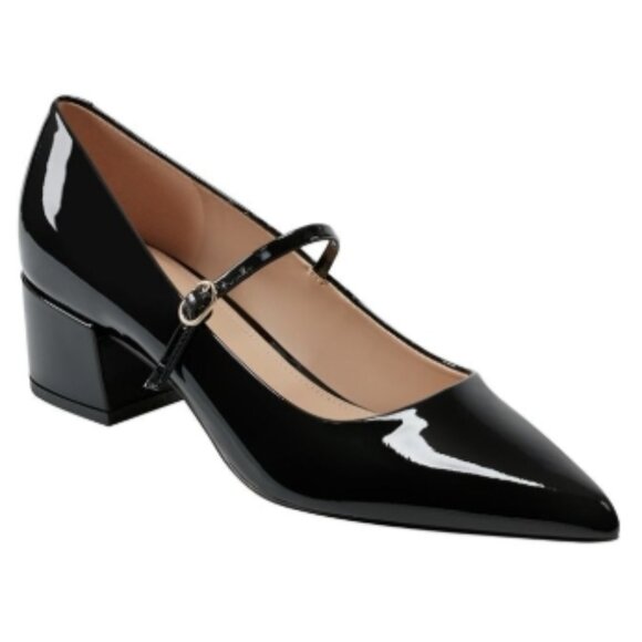 Marc Fisher LTD Luccie Pointed Toe Mary Jane Pump Size: 9 | Black Patent NWT - Picture 2 of 4